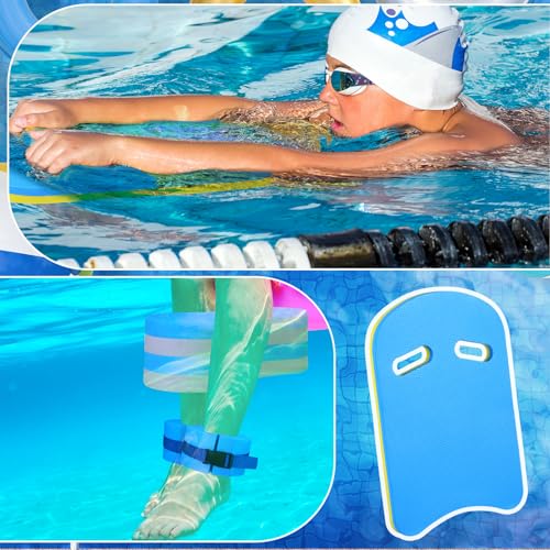 Water Aerobics Foam Dumbbells Set with Accessories - Blue