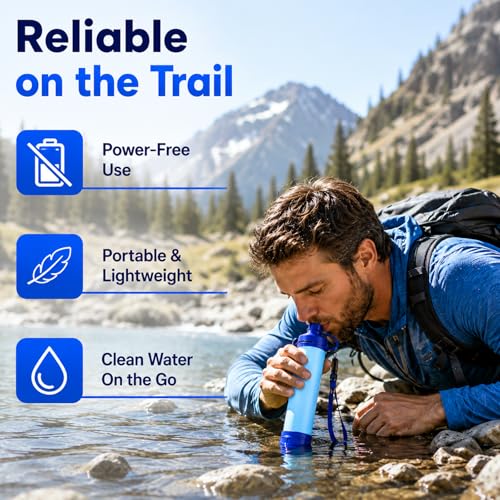 Hydra X1 Water Filter Straw 3-Pack - Portable Emergency & Outdoor Drinking