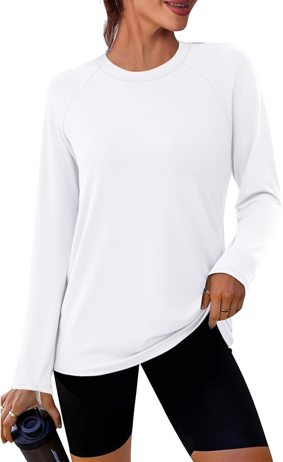 WIHOLL Long Sleeve Workout Tops for Women - UPF 50+ UV Protection, Quick Dry Athletic Shirt