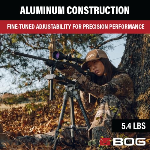 BOG FieldPod Dual-Frame Hunting Tripod with Adjustable Shooting Rest - Lightweight & Durable, Fits Rifles &