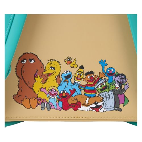 Loungefly Sesame Street Mini Backpack with Adjustable Straps, Vegan Leather