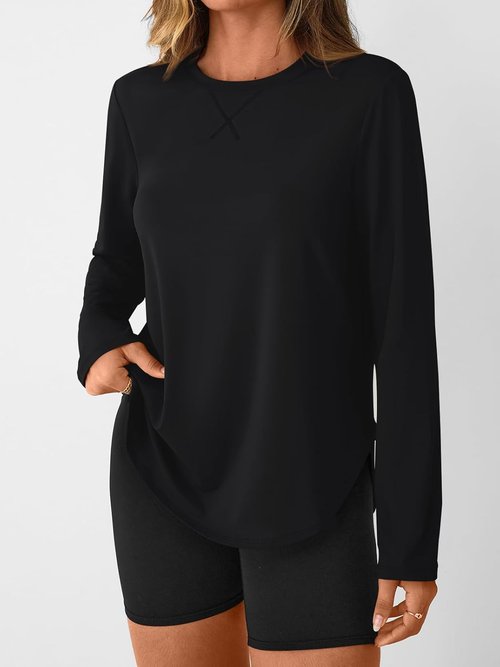 AUTOMET Women's Long Sleeve Workout Tops - UPF 50+ UV Protection for Running & Hiking | Quick Dry Gym Shirts