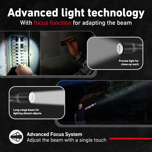 Ledlenser P7 LED Tactical Flashlight 650 Lumens, Adjustable Focus, Durable Aluminum Body