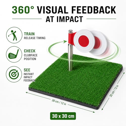 Golf Rope Swing Trainer with Rotating Target - Improve Tempo Speed & Strength