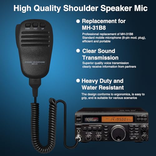 Handheld Microphone for Radio Communication MH-31B8 8-Pin Fit for FT-847 FT-920