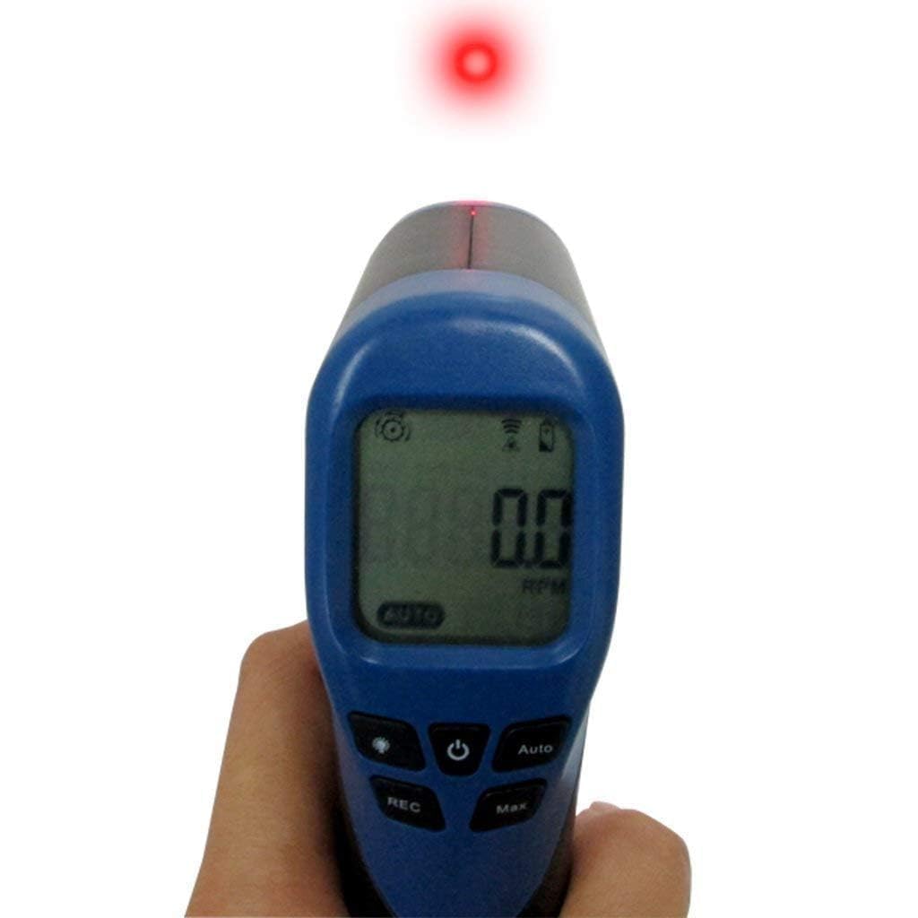 Skiennix Handheld Digital Laser Tachometer - Non-Contact RPM Meter with 10 Reflective Tapes | 2.5-99999 RPM Range