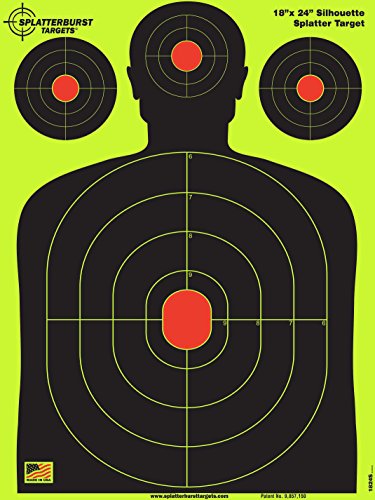 50 Pack Fluorescent Yellow Splatter Targets - 18 x 24 inch Shooting Targets for All Firearms Made in USA
