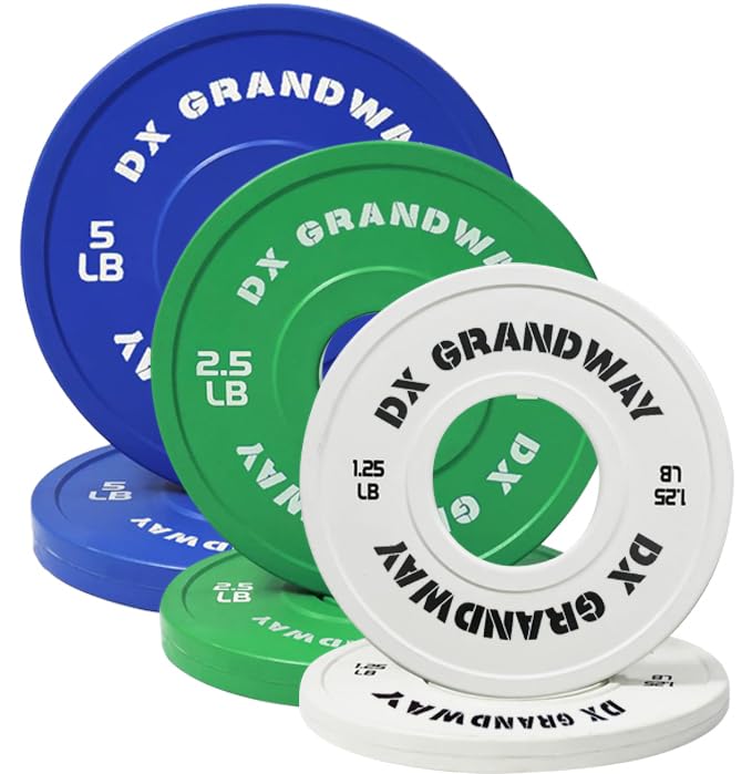 DX Grandway 17.5LB Combo Rubber Bumper Plates - Support Olympic Weightlifting