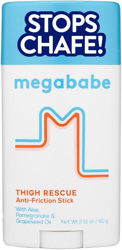 Megababe Thigh Rescue Anti-Chafe Stick - Prevent Skin Chafe & Irritation | Ideal for Thighs, Arms & Bra-Lines