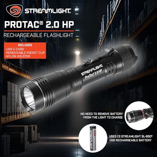 Streamlight ProTac 2.0 HP 2000-Lumen Tactical Flashlight, Waterproof