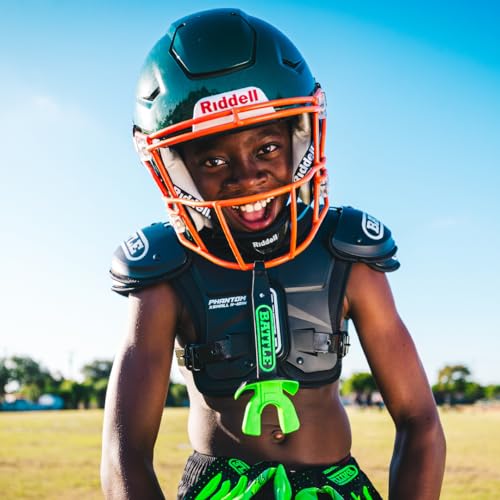 Battle Youth Medium Black Phantom Football Shoulder Pads - Impact Protection