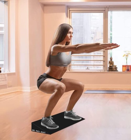 WINBOX Slant Board for Weightlifting and Calf Stretching - Non-Slip Heel Elevated Squat Wedge Block