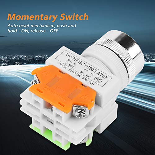 22mm Emergency Stop Push Button Switch Auto Reset Flat Head