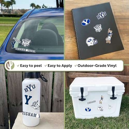 BYU Cougars Sticker Decal 8.5x11 Inches - College Spirit Vinyl Sheet