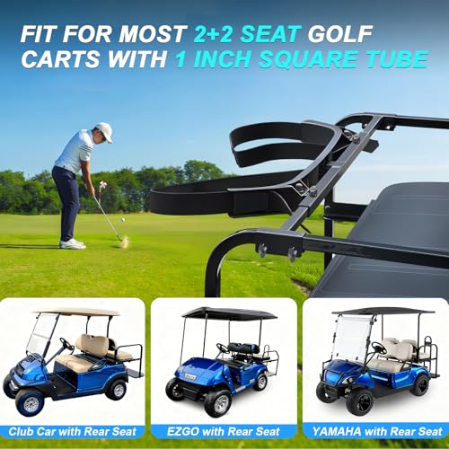 Universal Golf Cart Bag Holder Bracket for EZGO Club Car Yamaha 1in Square Tube Adjustable