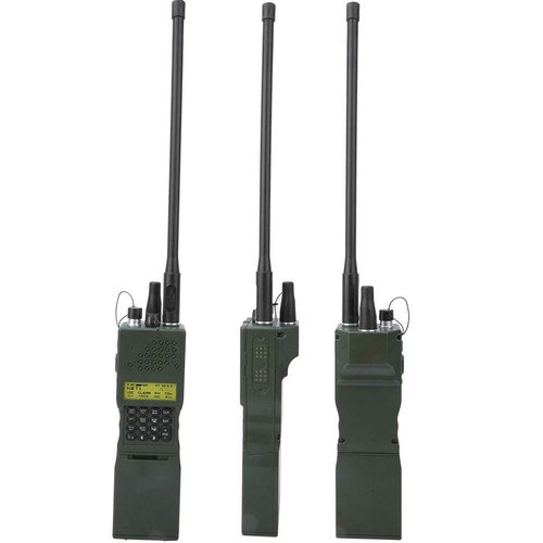 Lwuey Dummy Radio Case Model, Talkie Model Shell Faux Walkie Scope No Real Function Durable Plastic Removable Headset Connector 2 Way Fitted Inside Cosplay Prop for Home Camping Outdoor Game Green