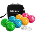 Bocce Ball Set with 8 Resin Balls, Pallino, Carry Bag & Measuring Tape