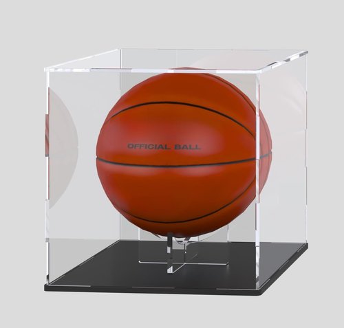 Clear Acrylic Ball Stand - 3-Pack Basketball Display Holder for Football, Soccer, Volleyball & Rugby