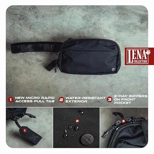 Vertx Everyday Tactical Fanny Pack Black - 2L CCW-Ready Nylon Waist Bag with Rapid Access