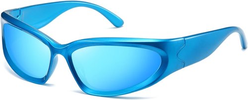 Kimorn Y2K Wrap Around Polarized Sunglasses - Stylish Oval Sport Shades for Men & Women | K1273