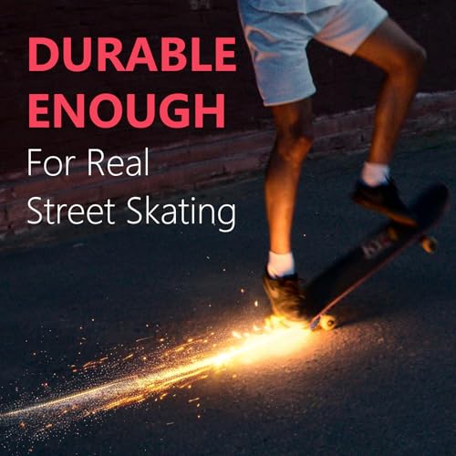 Skateboard Spark Plate with Foot Pressure Slider - Friction Spark Tool