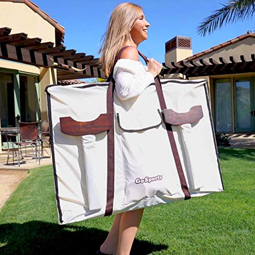 Giant 3-Foot 4 in a Row Backyard Game - Dark Wood Stain Finish with Connect Coins & Portable Case