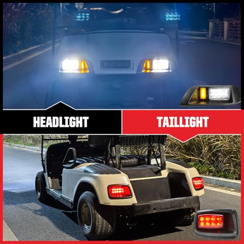 LED Headlight and Taillight Kit for EZGO Golf Cart - Bright Power-Saving Lighting
