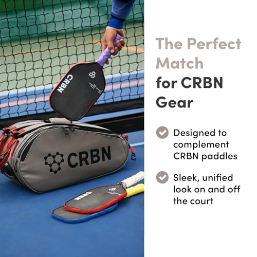 CRBN Pickleball Pearl Pro Team Tour Paddle Bag with Zip-Off Sling & Shoe Compartment