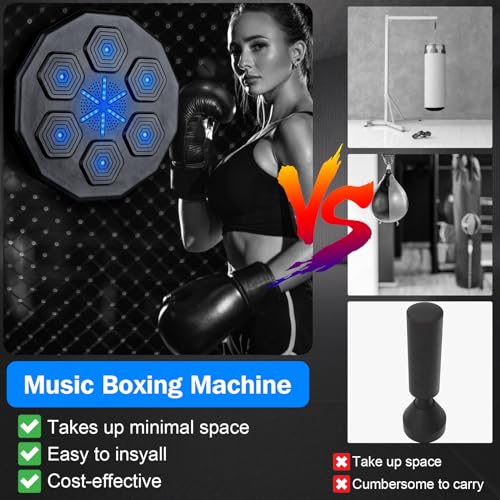 Bluetooth Music Boxing Machine with Beat Sync Wall Mount - Family Fitness Equipment