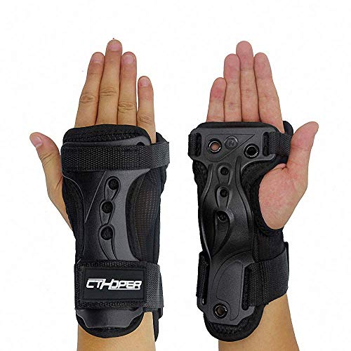 CTHOPER Skiing Gloves Small Wrist Guard Protective Gear for Snowboarding & Skating