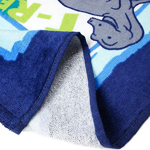 Dinosaur Beach Towel for Kids - Soft Cotton 28x51 Inches - Digging for Dinos Variation