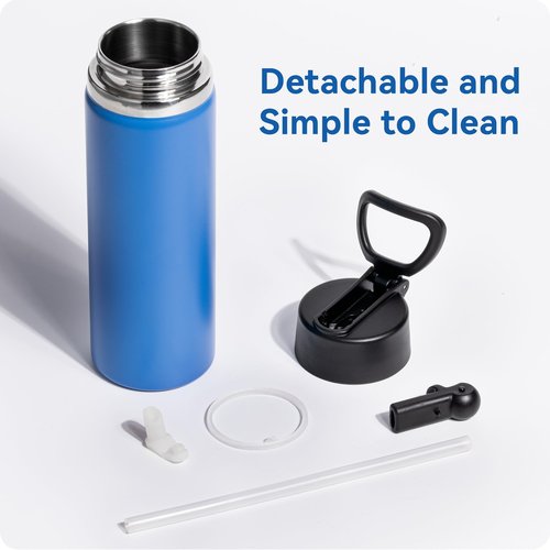 Prurex Straw Lid for Hydro Flask12 16 18 20 32 64 oz Wide Mouth Water Bottle, Replacement Lid with Straw for 2.28 "Wide Mouth Bottles, Water Bottle Accessories(2 Pack)