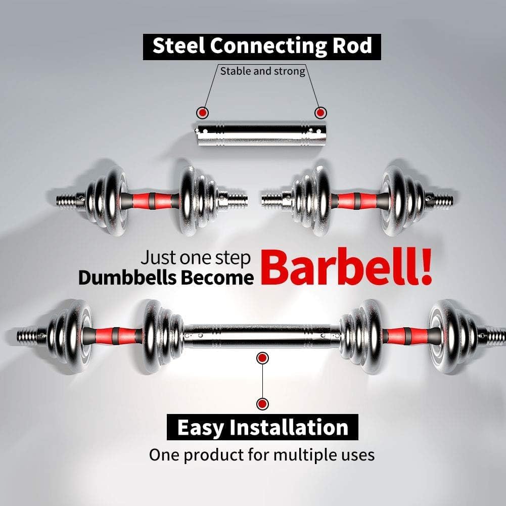 Skiennix Adjustable Dumbbell Set - Versatile 44lb/66lb/110lb for Home Gym Workouts | Includes Carrying Bag