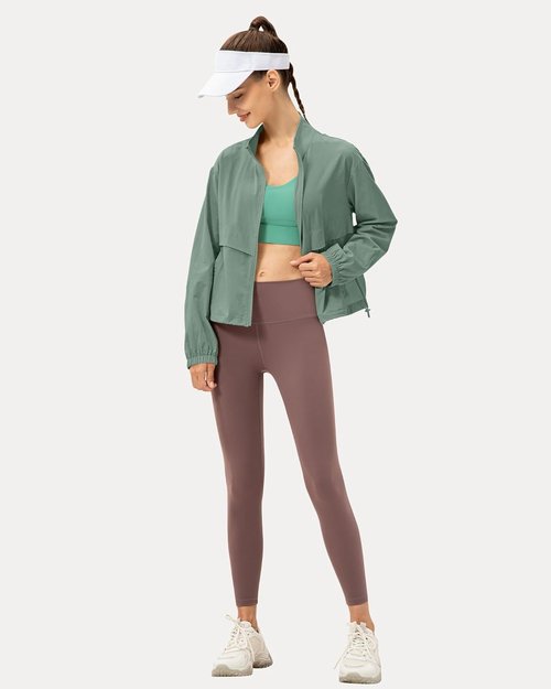 Locachy Women's Athletic Jacket - Lightweight Zip-Up with Windproof Sun Protection | Perfect for Outdoor Workouts