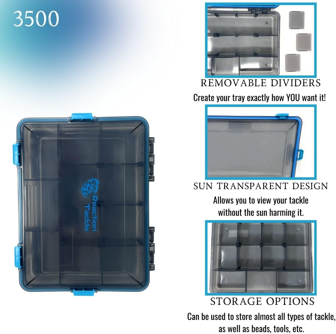 Reaction Tackle Ultimate Tackle Box Trays - Organize Your Fishing Gear | 3600 & 3700 Plastic Storage Solutions