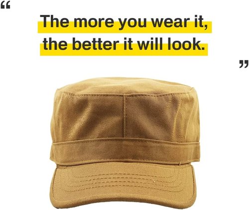 KBETHOS Cadet Army Cap - Stylish Military Hat with STASH Pocket | Perfect for Everyday Wear