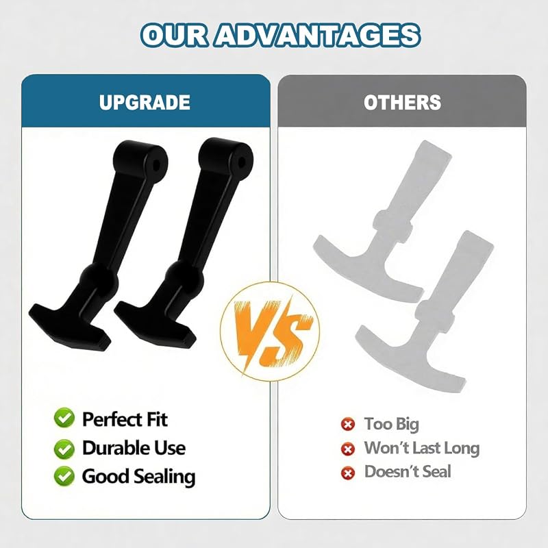 2 Pack Cooler Latches Replacement for Yeti RTIC – Black, Durable Silicone Latches