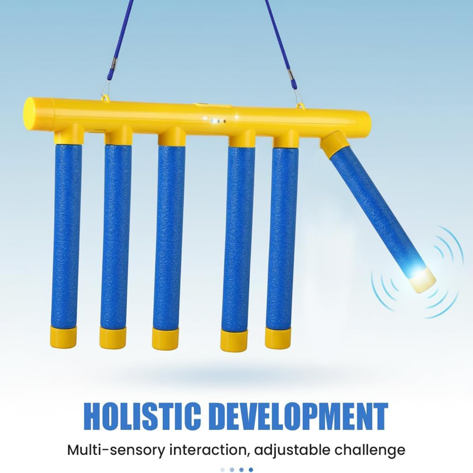 KBBYT Reflective Drop Stick Challenge Game, Catch All Drop Sticks, Hand Eye Coordination Reflex Training Toy, 3 Adjustable Speed Modes (Dark Blue)