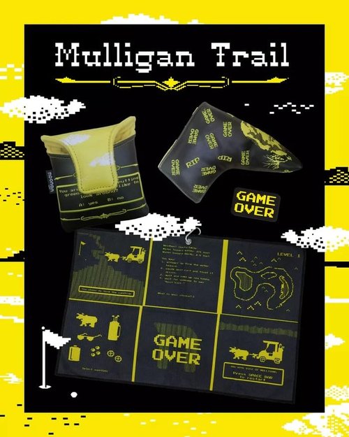 Noonan Golf Towel - Premium Microfiber Towel with Carabiner Clip - 24” x 15” - Fun, Creative & Unique Designs (Mulligan Trail)