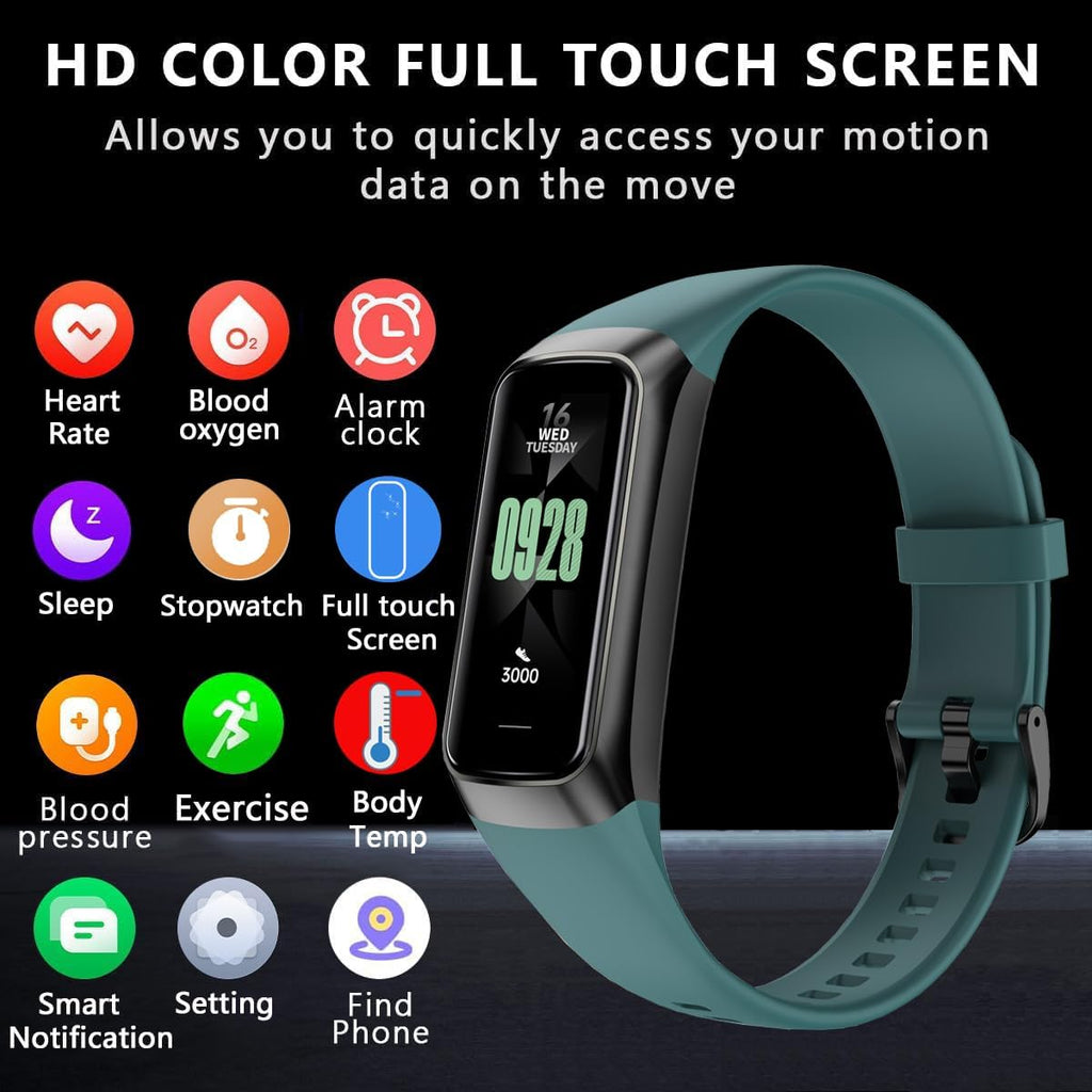 Skiennix Fitness Tracker - Heart Rate & Blood Oxygen Monitor | 20+ Sports Modes, Smart Watch for Android/iOS