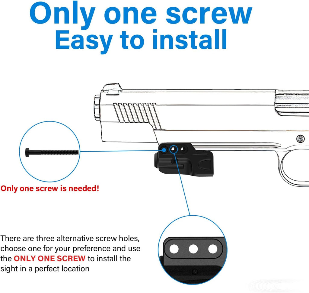 SOLOFISH Laser Sight for Pistol - Rechargeable Green/Red/Blue with Picatinny Rail