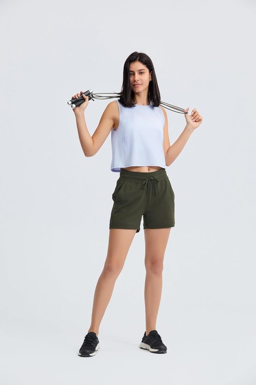 Altiland High Neck Workout Crop Tops - Open Back Athletic Gym Shirts for Women | Perfect for Running