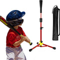 Skiennix Baseball Tee - Adjustable 23.5 to 39.76 Inches for Kids | Portable Training Equipment with Carry Bag