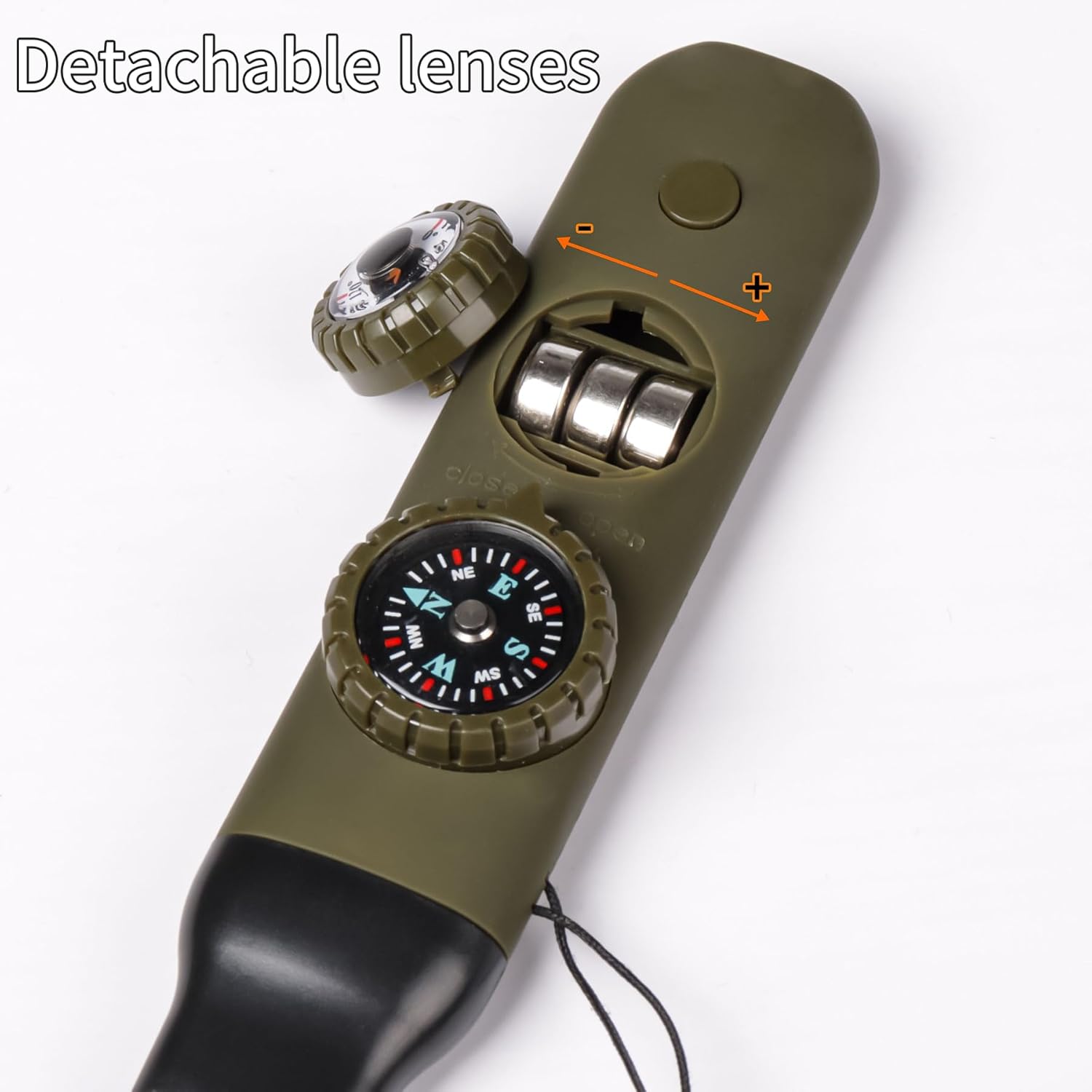 Survivor Multifunctional Emergency Whistle for Kids - Compass, Thermometer & Neck Lanyard | Essential Safety Gear for Hiking, Camping & Outdoor Adventures