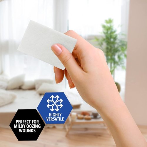 Med Pride Sterile Non-Stick Wound Pads - Highly Absorbent & Painless Removal | 2x3 Inch (Pack of 100)