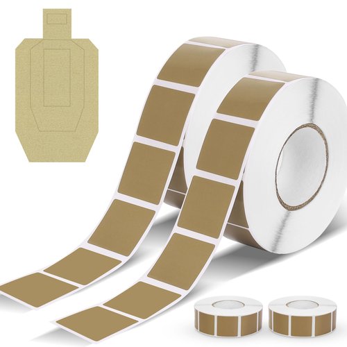 4000 Pieces/4 Rolls Square Target Pasters, 0.87 Inch Target Pasters Self-Adhesive Targets Sticker Portable Roll Sticker for Cardboard Targets
