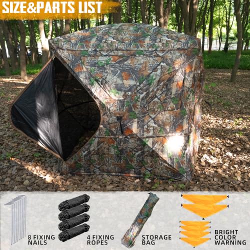 PPOLB 270° See-Through Ground Hunting Blind for Deer & Turkey, 2-3 Person