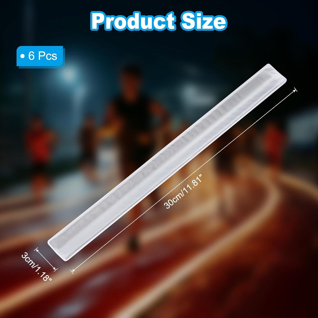 PATIKIL Reflective Slap Bands - High Visibility Safety Reflector Armbands for Night Jogging & Cycling