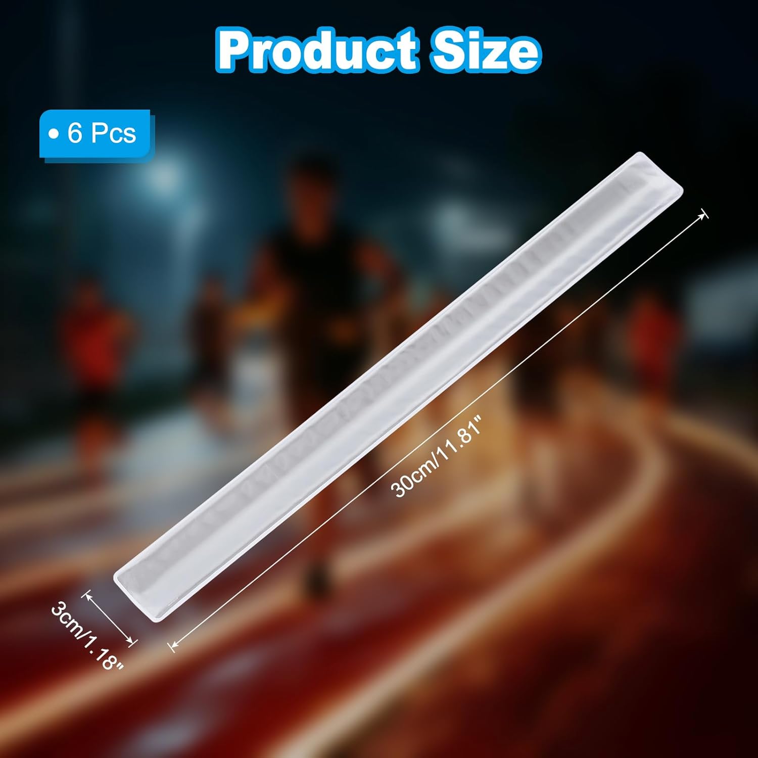 PATIKIL Reflective Slap Bands - High Visibility Safety Reflector Armbands for Night Jogging & Cycling
