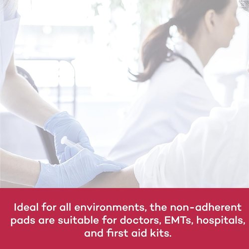 Dealmed Sterile Non-Adherent Gauze Pads - Highly Absorbent, Non-Stick, 3" x 4", 100 Count Box